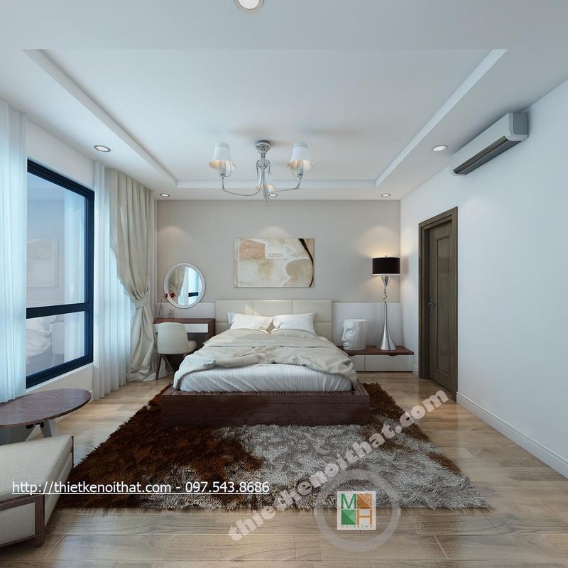 Thiết kế nội thất phòng ngủ căn hộ chung cư TimesCity